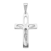 14K White Gold Crucifix Pendant view 4