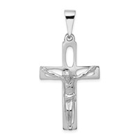 14K White Gold Crucifix Pendant view 1