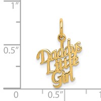 14K Yellow Gold Daddys Little Girl Charm view 4