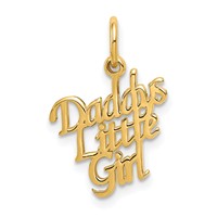 14K Yellow Gold Daddys Little Girl Charm view 1