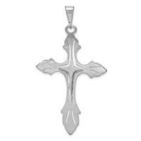 14K White Gold Crucifix Pendant view 4