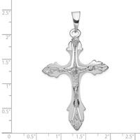 14K White Gold Crucifix Pendant view 3