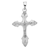 14K White Gold Crucifix Pendant view 1