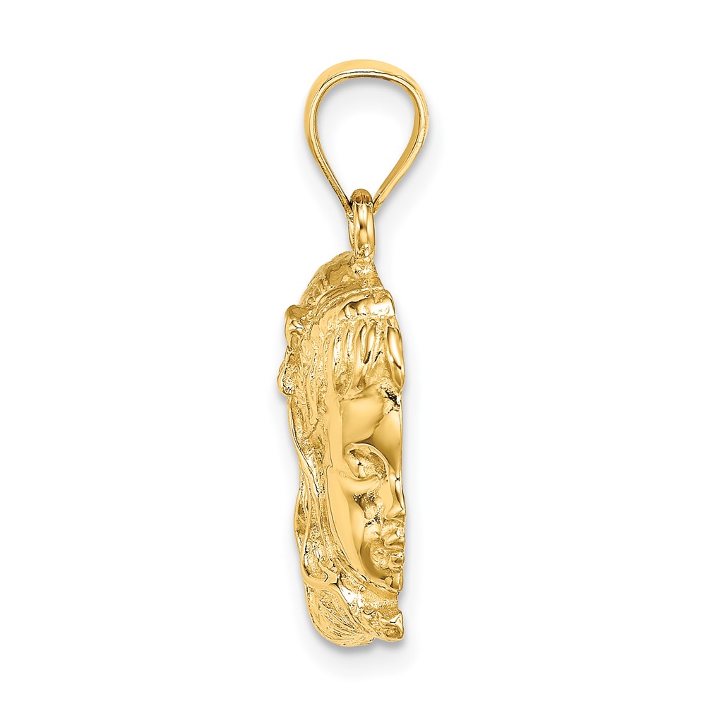 14k Girl Head Charm (C2815)
