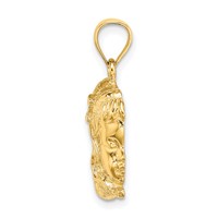 14K Yellow Gold Girl Head Charm view 2