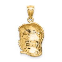 14K Yellow Gold Girl Head Charm view 3