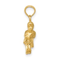 14K Yellow Gold Mother Holding Child Pendant view 2