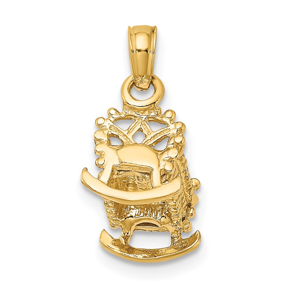 14k  3D Baby Cradle Charm (C2827)