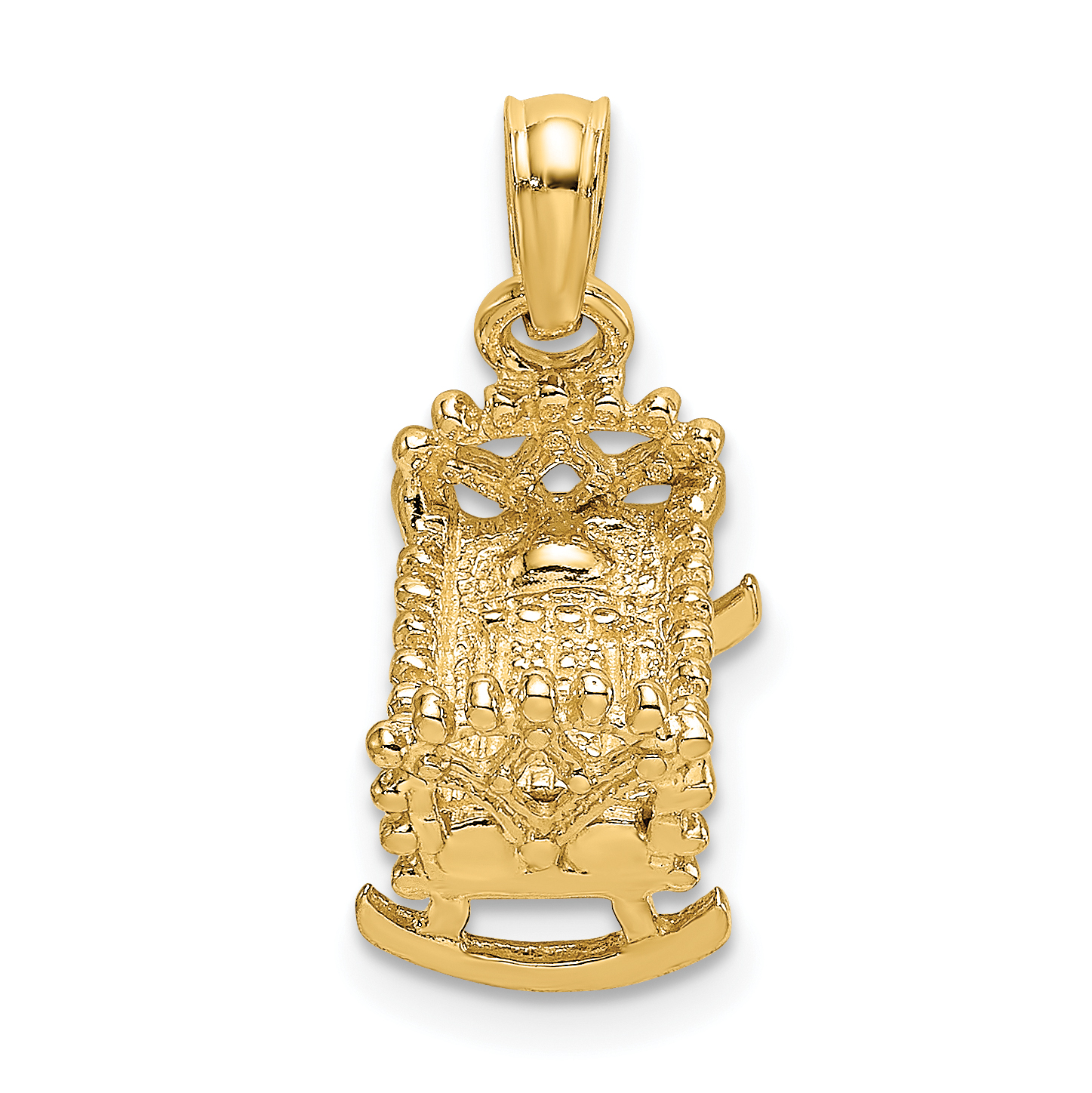 14k  3D Baby Cradle Charm (C2827)