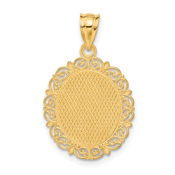 Gold Satin and Polished Zodiac Pendant