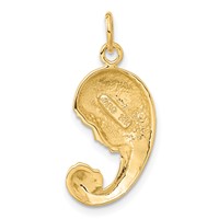 14K Yellow Gold Mother and Baby Charm view 3
