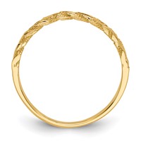 14K Diamond-cut Rope Ring view 2