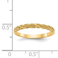 14K Diamond-cut Rope Ring view 3