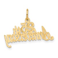 14K Yellow Gold 25th Anniversary Charm view 3