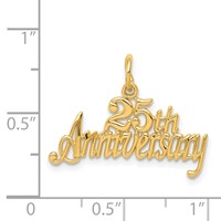 14K Yellow Gold 25th Anniversary Charm view 4
