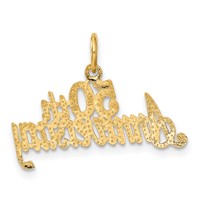 14K Yellow Gold 50th Anniversary Charm view 3