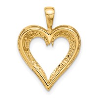 14K Yellow Gold Polished Heart Pendant view 3