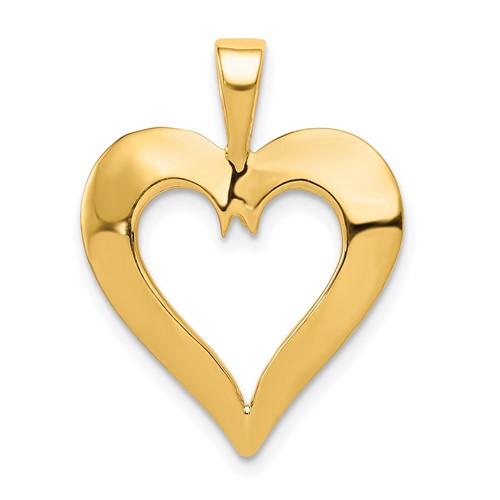 14K Yellow Gold Polished Heart Pendant