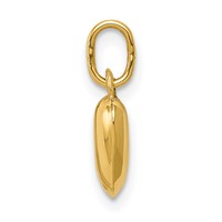 14K Yellow Gold Polished 3-D Puffed Heart Charm view 2
