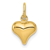 14K Polished 3-D Puffed Heart Charm view 1