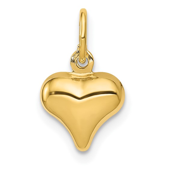 Gold 3D Heart Pendant