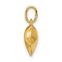 14K Polished 3-D Diamond-cut Puffed Heart Charm view 2