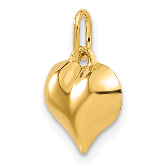 Gold 3D Heart Pendant