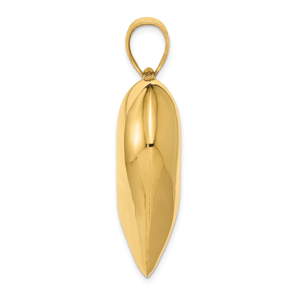 14K Polished 3-D Large Puffed Heart Pendant (C2915)