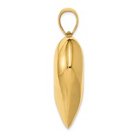 14K Yellow Gold Polished 3-D Large Puffed Heart Pendant view 2