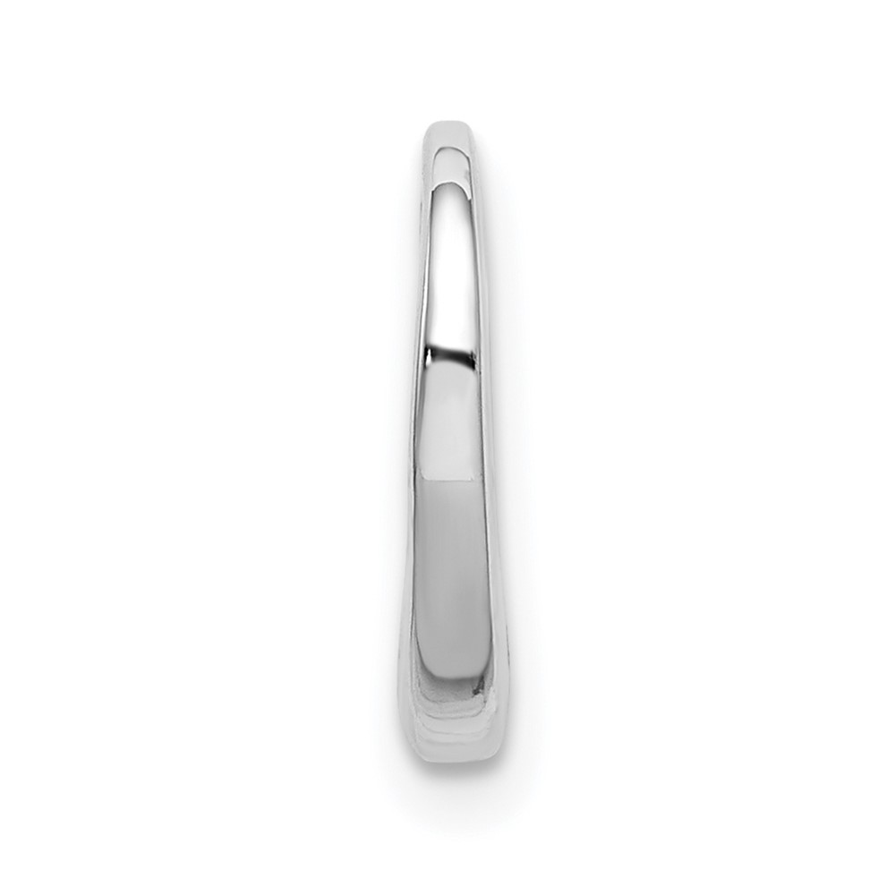 14K White Gold Polished Heart Chain Slide (C2917W)