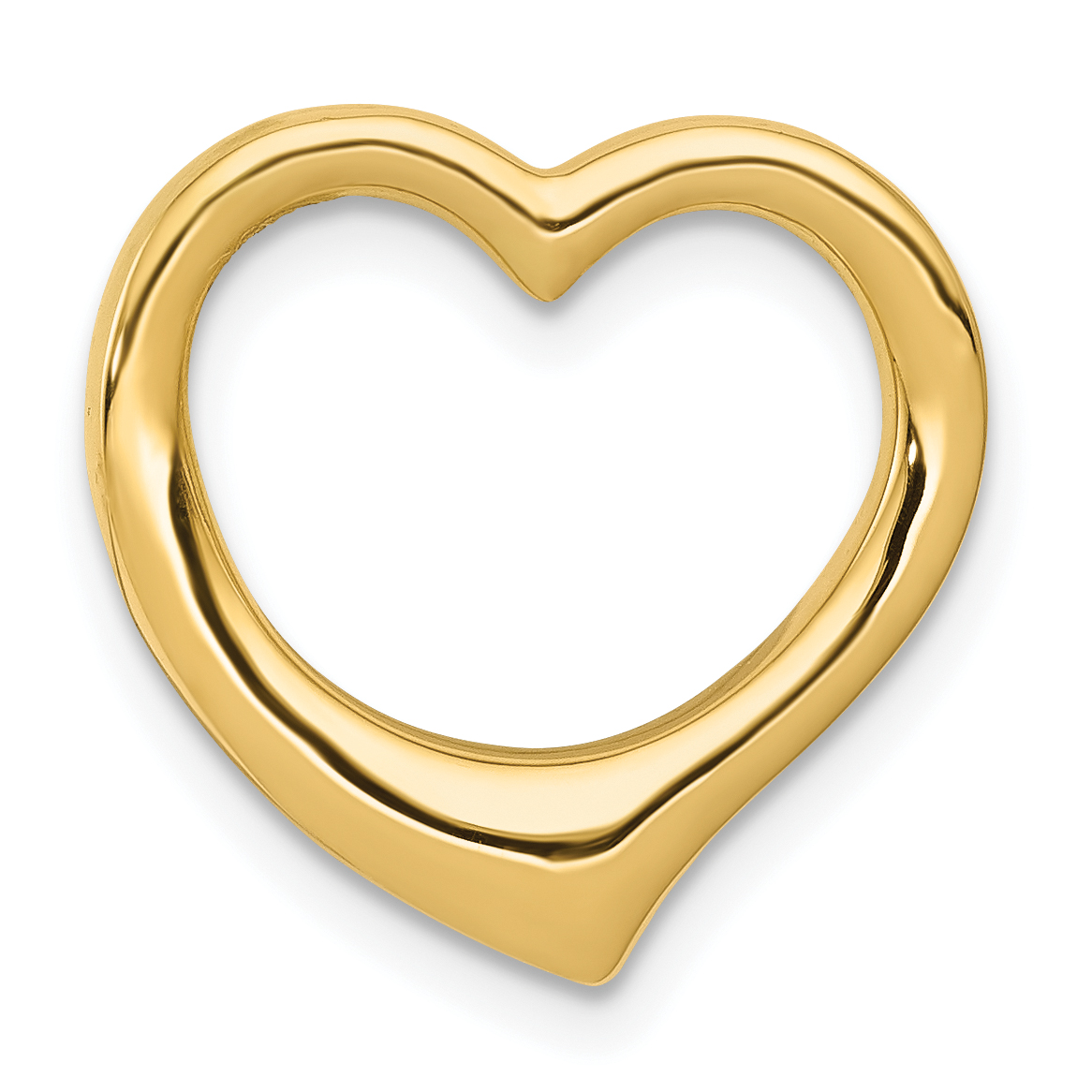 14K Polished Heart Chain Slide (C2918)