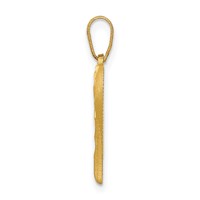 14K Yellow Gold Polished Open Heart Pendant view 2