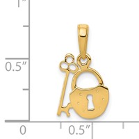 14K Polished Key and Lock Charm view 4