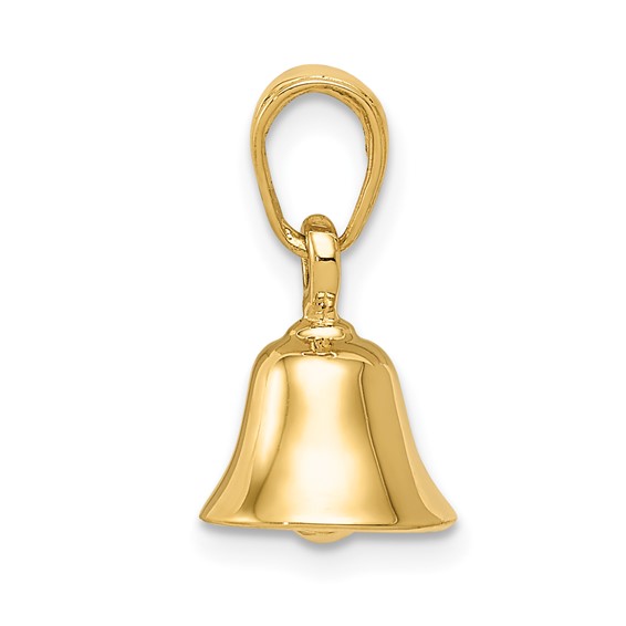 Gold 3D Bell Pendant