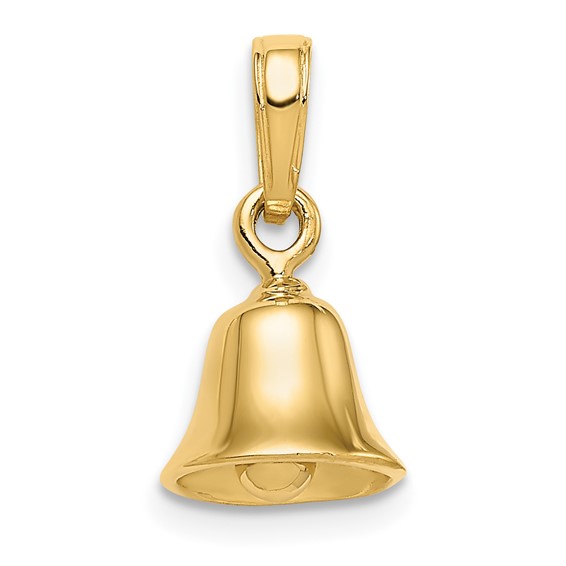 Gold 3D Bell Pendant