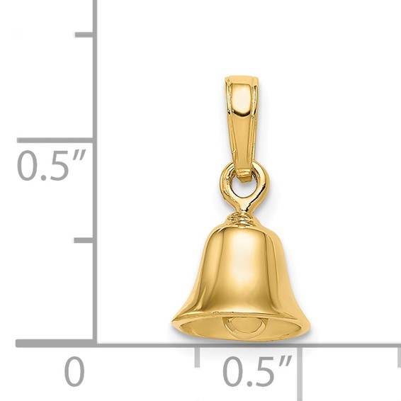 Gold 3D Bell Pendant