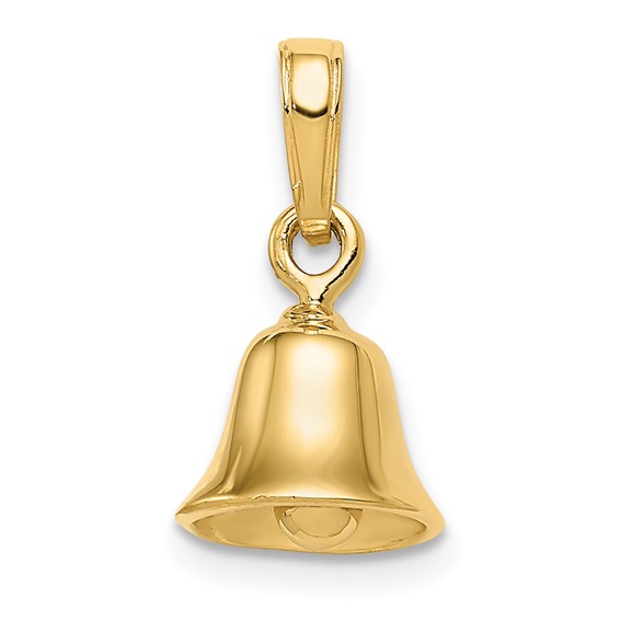 Gold 3D Bell Pendant