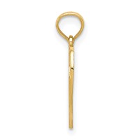14K Yellow Gold Heart Cut-out Pendant - 30in view 2