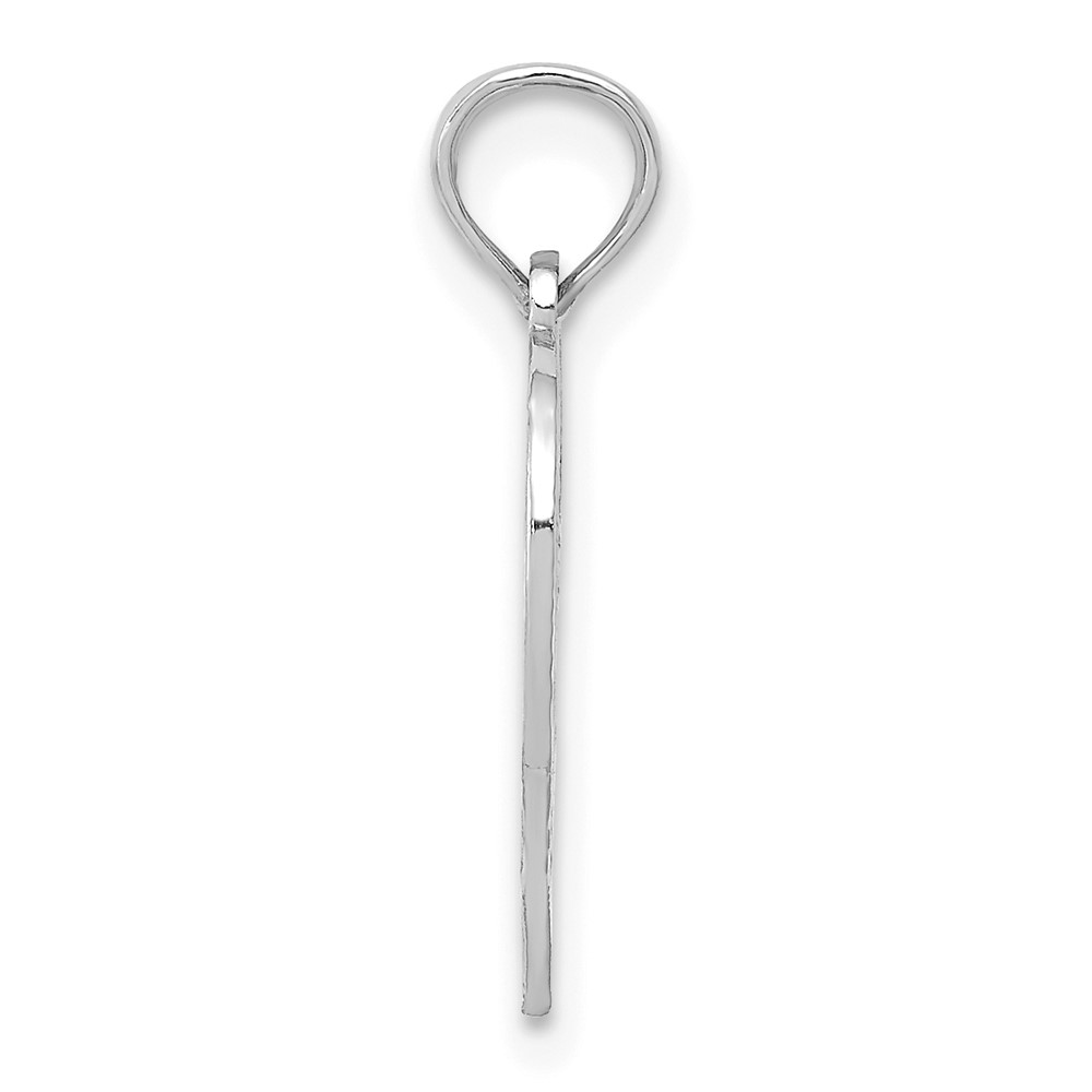 14k White Gold 50 in Heart Cut-out Pendant (C2959W)