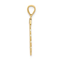 14K Pendant with White Rhodium Filigree Sweet 16 view 2