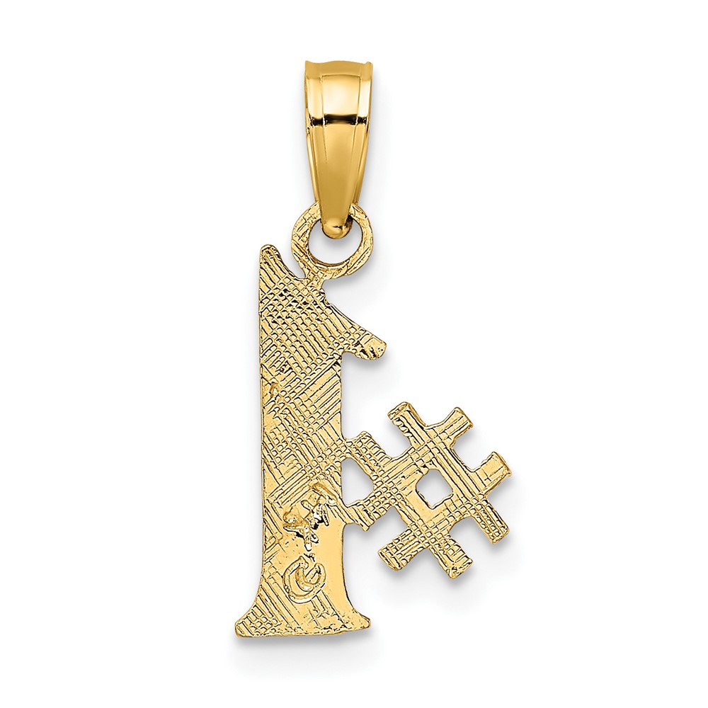 14k #1 Charm (C2961)