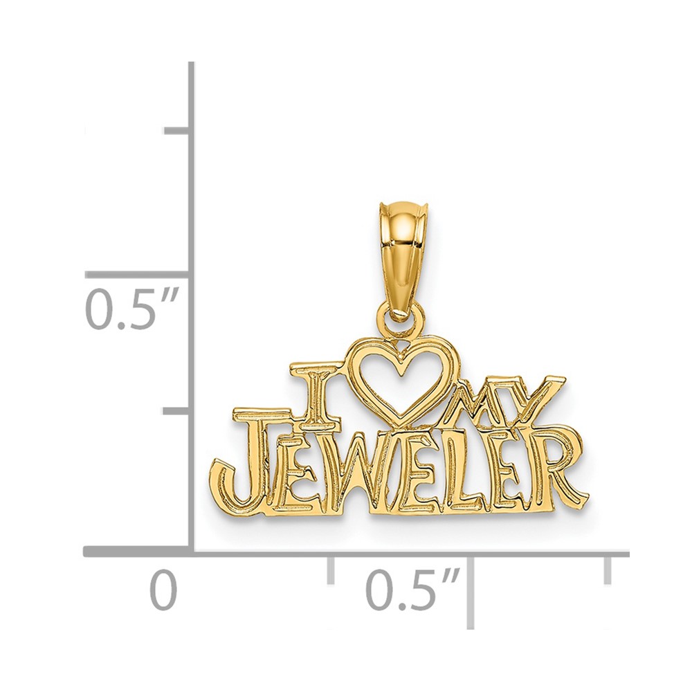 14k I HEART MY JEWELER Charm (C2962)