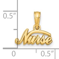 14K Yellow Gold Nurse Pendant view 4