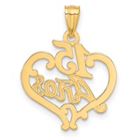 14K Diamond-cut 15 Anos Heart Pendant view 3