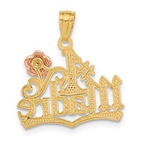 14K Yellow and Rose Gold #1 Madre Pendant view 3