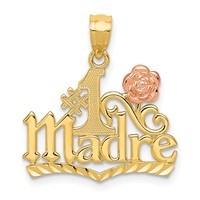 14K Yellow and Rose Gold #1 Madre Pendant view 1
