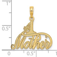 14K Yellow Gold #1 Mother Charm view 3