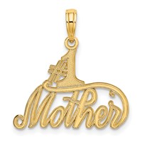 14K Yellow Gold #1 Mother Charm view 1