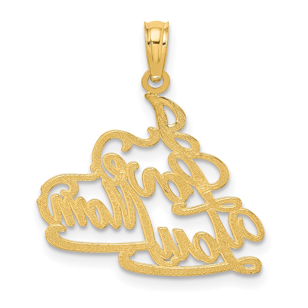 14k I LOVE YOU MOM Charm (C2994)