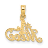 14K Yellow Gold #1 Niece Charm view 4